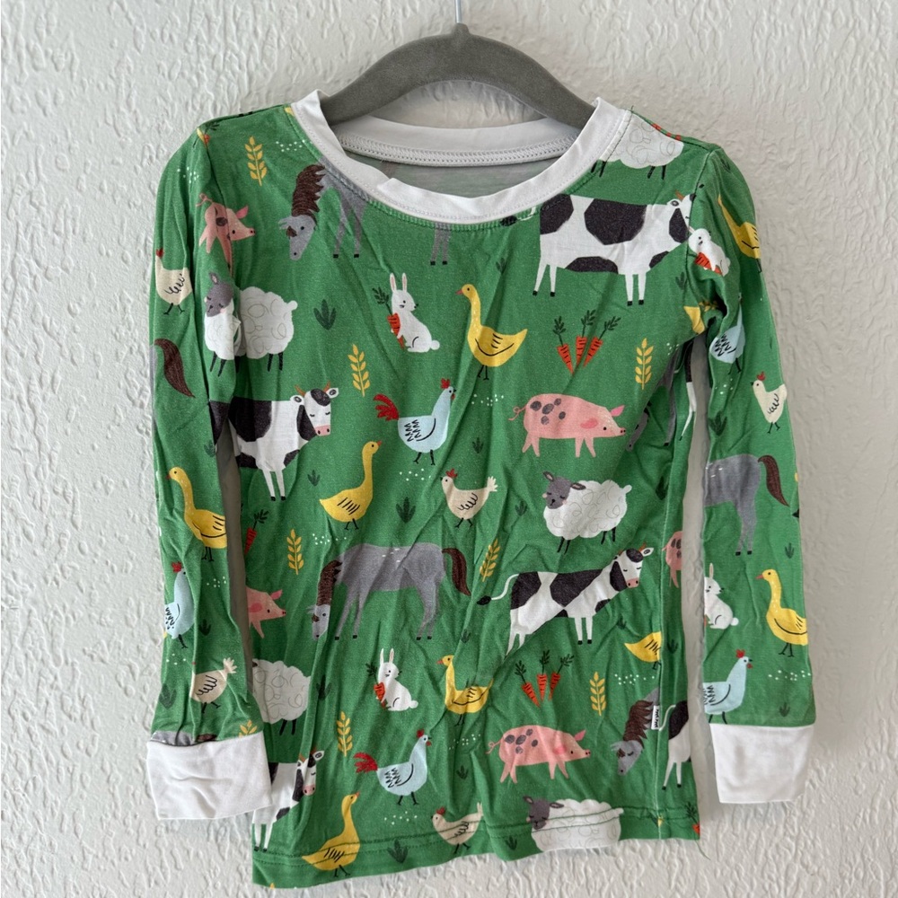 Little Sleepies Green Animal Print Pajama Set